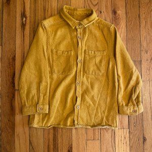 Kids Zara Brushed Cotton Button Down Shirt - Size 5